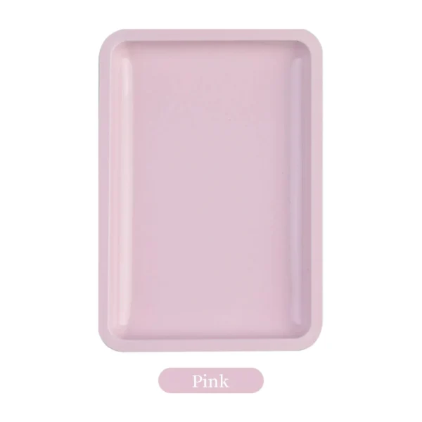 1PC Square Stainless Steel Cosmetic Storage Tray Nail Art Manicure Plate Tweezers Clippers Pens Container False Nails Dish Tools - Image 4