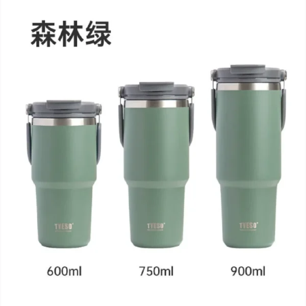Taishuo Ice King Cup Handheld Double Drink Large Capacity 304 Stainless Steel Insulated Cup with Straw Car Cooling Cup - Image 5