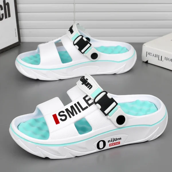2025 New Men's Massage Slippers Indoor Outdoor Sandals Beach Comfortable Soft Slides Clogs Casual Shoes Men Women Home Slippers - Image 3
