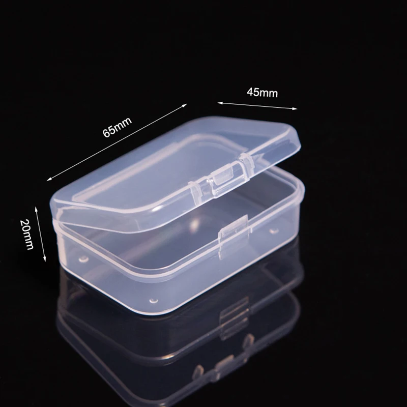 Mini Plastic Box Rectangular Box Translucent Box Packing Box Storage Box Dustproof Solid Strong Jewelry Storage Case Container - Image 2