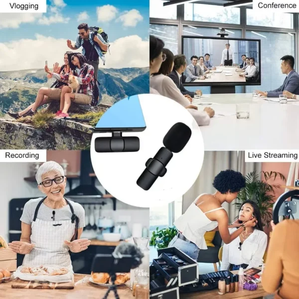Wireless Lavalier Microphone Mini Portable Audio Video Recording Mic for iPhone Android Live Broadcast Gaming - Image 5