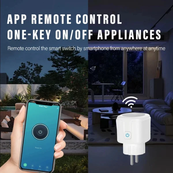 EU Tuya WiFi Smart Plug Socket 16A/20A with Power Monitor Timer Function Remote APP Voice Control Works with Alexa Google Home - Image 5