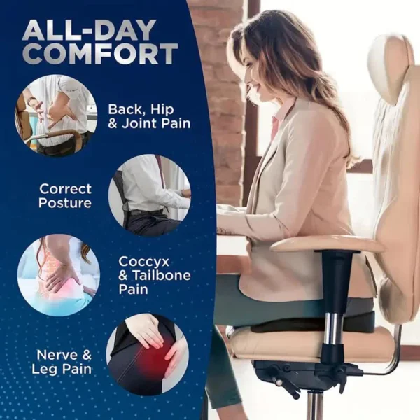 Travel Seat Cushion Memory Foam U-Shaped Pillow for Chair Cushion Pad Car Office Hip Support Massage Orthopedic Pillow - Image 5