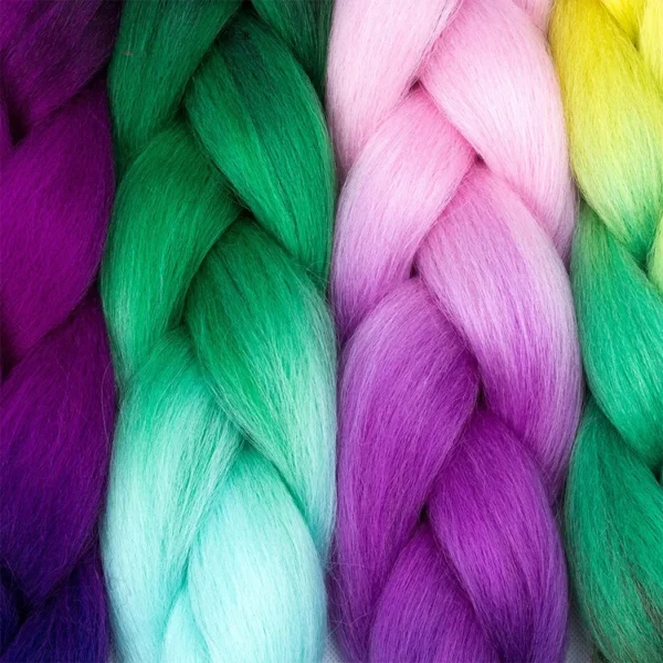 Synthetic 24Inch Jumbo Braids Hair Extension Afro Ombre Color Box Yaki Straight Crochet Braid DIY Hair for Women - Image 5