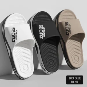 Big Size Men's Slippers Summer Anti-slip Slides PVC Soft Breathable Home Sandals For Men Women Couple Indoor Outdoor Shoes 40-47