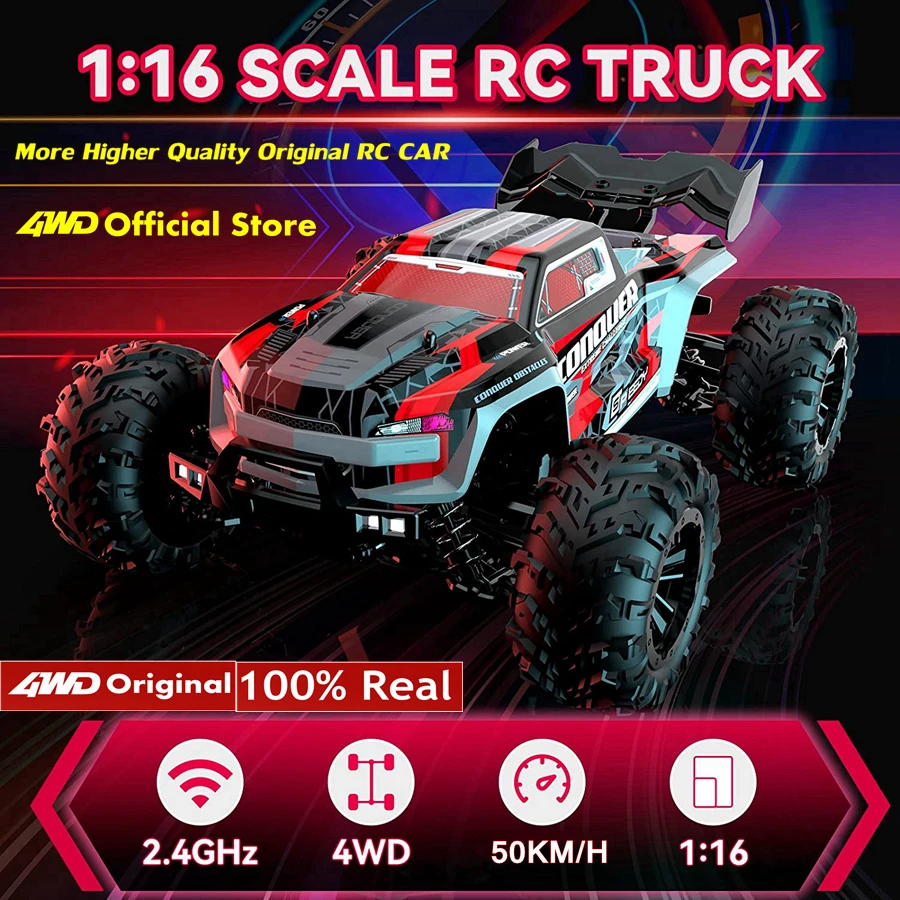 4WD 1:16 80KM/H Super Brushless 50KM/H Brushed RC Car 4x4 Off Road Remote Control High Speed Drift Racing Truck Toy Kids Adults - Image 3