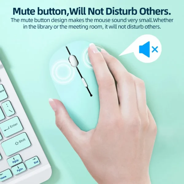 Silent Bluetooth Mouse Marcaron Computer Laptop Optical Mouse Wireless for iPad Samsung Tablet Universal Mice Noiseless - Image 3
