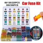 Fuse boxes come in various specifications, with 60 and 120PCS not having medium fuses, while 60PCS are packaged in bags