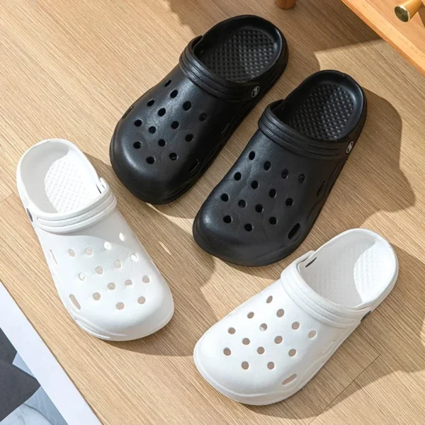 Summer Hollow Out Closed Toe Non-slip Sandals Soft Bottom SandalsMen Lightweight Thick-soled Garden Shoes - Image 5
