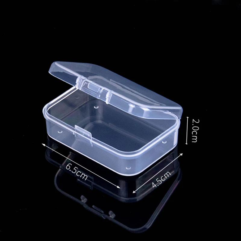 Mini Plastic Box Rectangular Box Translucent Box Packing Box Storage Box Dustproof Solid Strong Jewelry Storage Case Container - Image 3