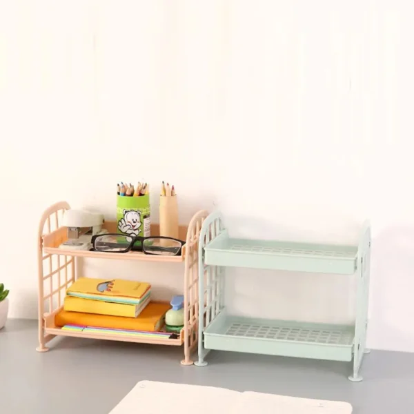 1PC High Appearance Horizontal Desktop Storage Shelf Simple Multi-storey Dormitory Storage Shelf Computer Office Available - Image 2