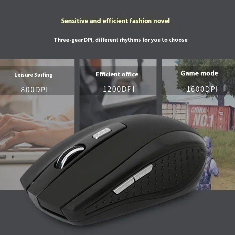 2.4G Wireless Mouse Silent Mouse Portable Charging Mobile Optical Office Mouse Adjustable DPI Level for Laptop - Image 6