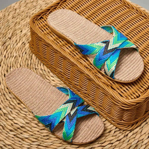 Indoor Slippers Women Home Shoes Lightweight Linen Couple Slippers Lightweight Home Slippers - Image 5