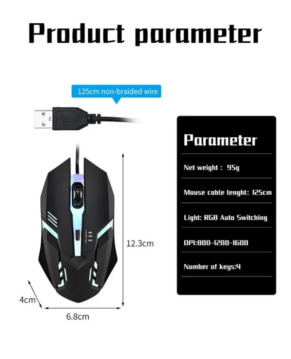 2025 Latest High Quality Ergonomic Design Gaming Mouse Desktop Computer Laptop USB Backlit Mouse Manufacturers Hot Sale - Image 6