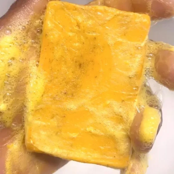 100g Turmeric Hand Made Soap, Lemon Kojic Acid Soap, Shower and Facial Soap Deep Cleaning For Face Body Skin Care - Image 6