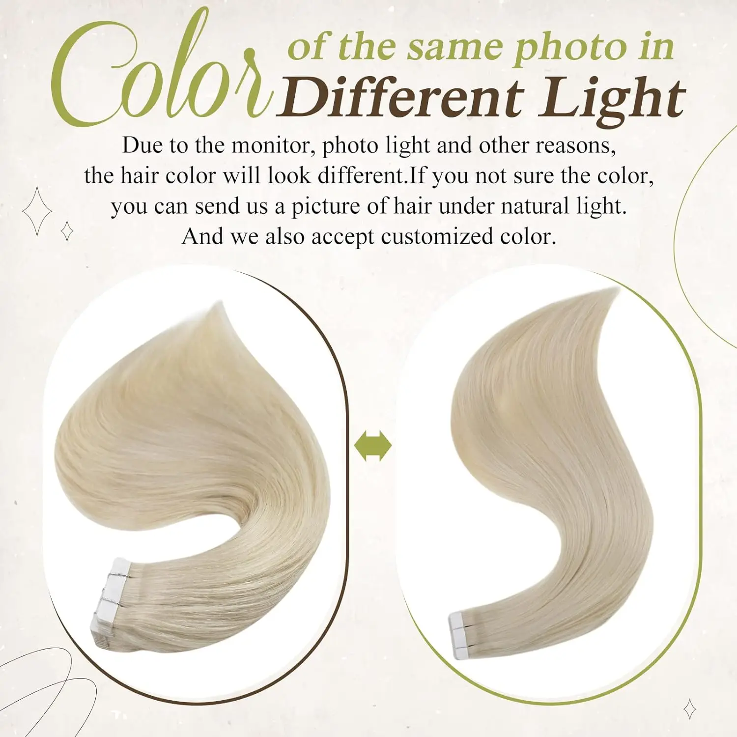 Full Shine Tape In 100% Remy Human Hair Straight Double Sided Blonde Comfortable Silky Natural Tape ins For Women - Image 3