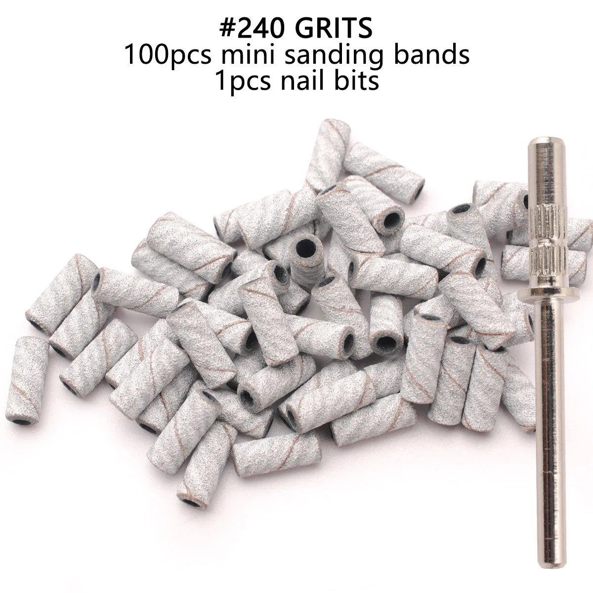 100pcs 3.1mm Mini Sanding Bands Kits Nail Drill Bits Mandrel Sets Electric Manicure Accessories Tool Dead Skin Remover - Image 6