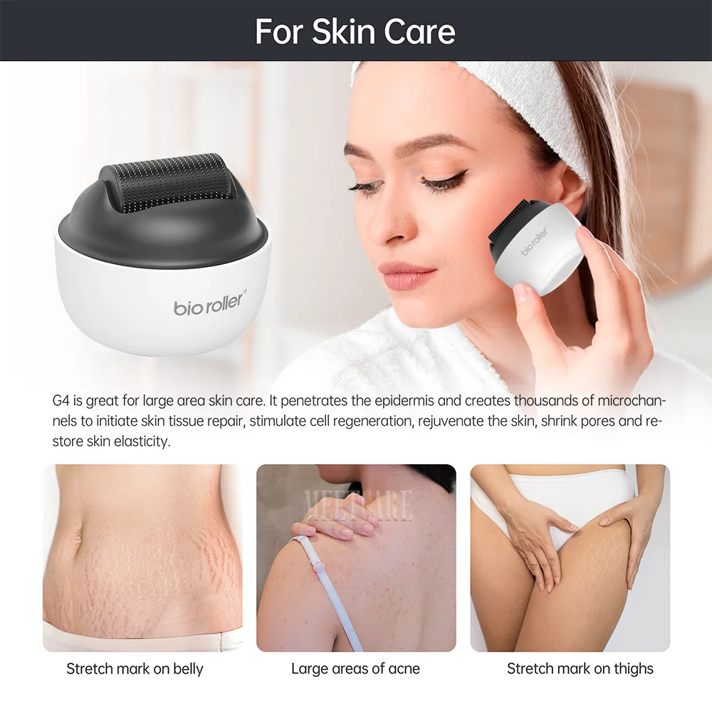 Bio G4 Derma Roller Microneedle 1200pin Needles for Beard Hair Growth Dermaroller Anti Acne Scars Removal Wrinkle Shrink Pores - Image 4