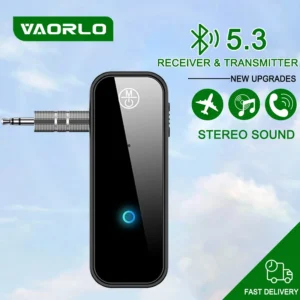 Bluetooth 5.3 Audio Receiver Transmitter 3.5mm AUX HIFI Stereo Music Wireless Adapter With Mic for TV PC Car Kit Speaker Headset