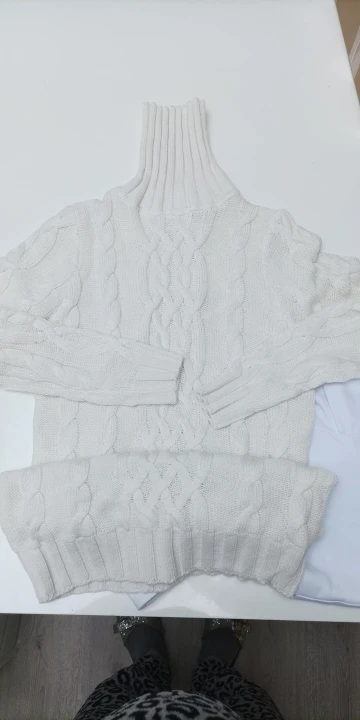 Sweaters For Women Pullover 2024 Warm Turtleneck Thickened Twist Print High Collar Thick Thread Twist Sweater Clothes MMY120352 - Image 5