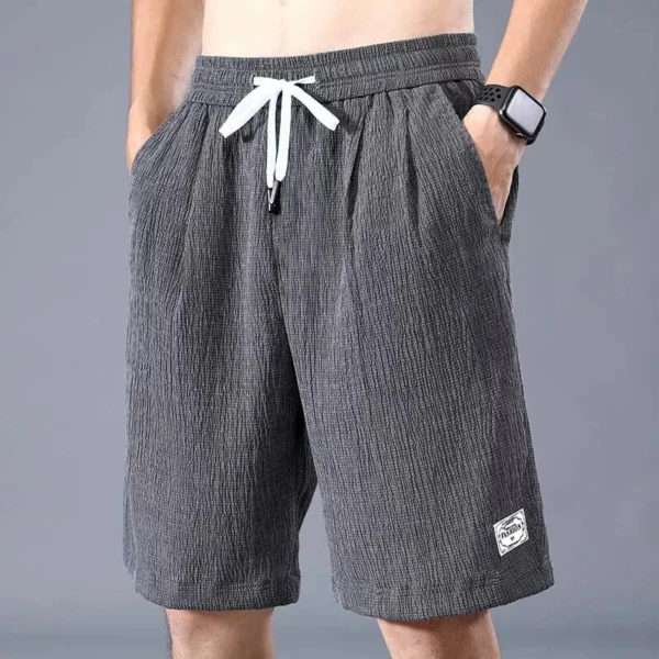 Lce Silk Shorts Men's Thin Sports Cropped Pants Loose Straight Leg Cool Breathable New Fashion Trend Casual XL-XXXL - Image 6