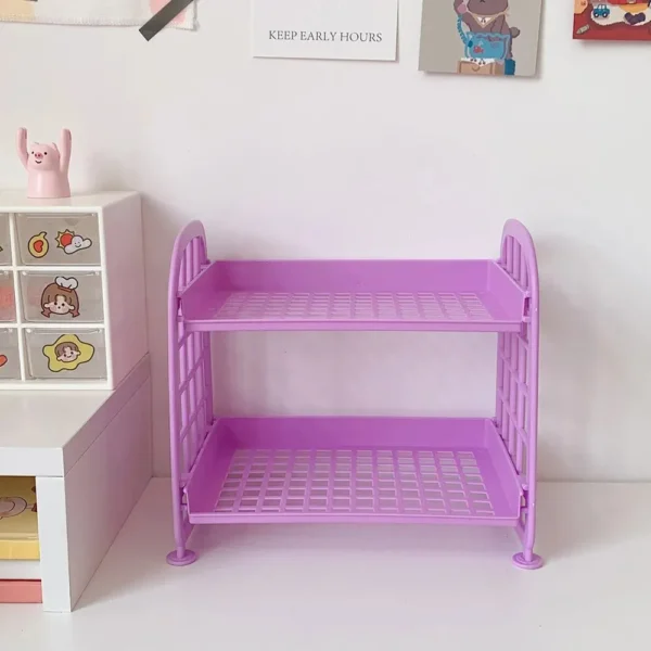 1PC High Appearance Horizontal Desktop Storage Shelf Simple Multi-storey Dormitory Storage Shelf Computer Office Available - Image 5