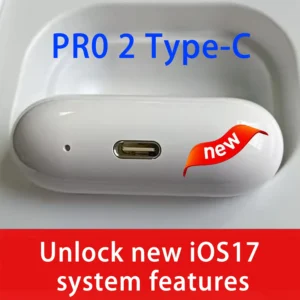 2025 NEW IOS18 ANC Pro 2 Wireless Bluetooth Earbuds Active Noise Cancellation Gaming Handfree Headset Earphone USB-C Type Cable