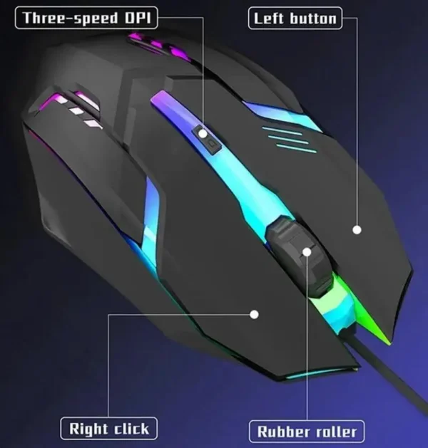 2025 Latest High Quality Ergonomic Design Gaming Mouse Desktop Computer Laptop USB Backlit Mouse Manufacturers Hot Sale - Image 2