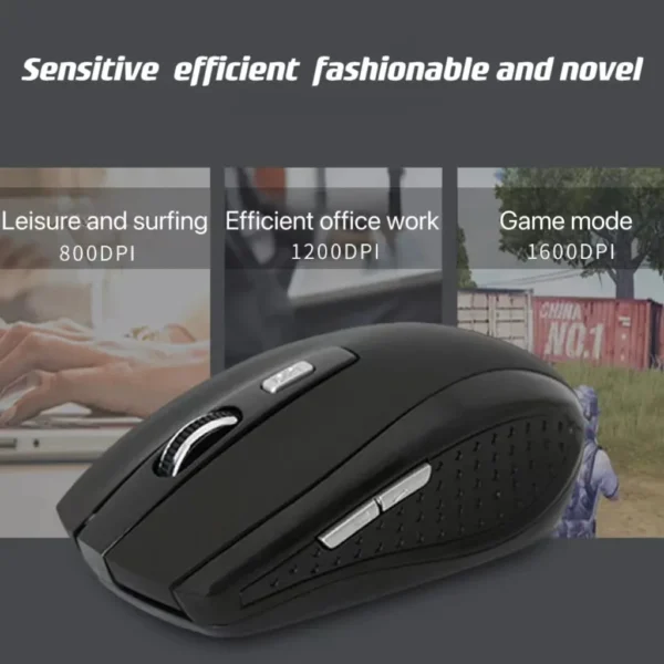2.4G USB Red Optical Wireless Mouse 6D for Computer Laptop Gaming Mice Ergonomically-designed Wireless Mouse - Image 2