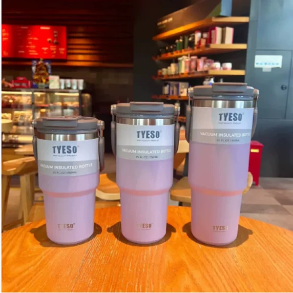 Taishuo Ice King Cup Handheld Double Drink Large Capacity 304 Stainless Steel Insulated Cup with Straw Car Cooling Cup - Image 4
