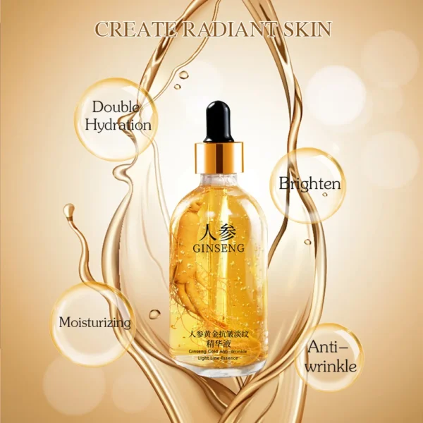 Ginseng Essence Polypeptide Essential Oil Gold Polypeptide Smoothes Wrinkles Essence Tighten Loose Skinreduce Fine Lines - Image 3