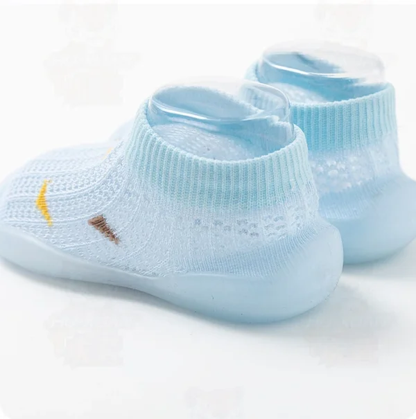 Children's Walking Shoes Baby Floor Shoes Baby Socks Shoes Non Slip Indoor Soft Sole Mesh Surface Thin Sandals One Foot Pedal - Image 4