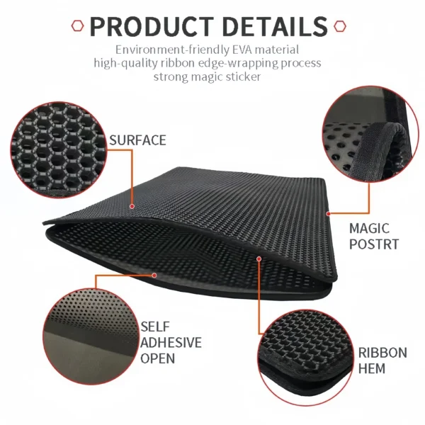Large size Cat Litter Mat Eva Double Layer Waterproof Cat Litter Mat Pet Litter Box Mat Pet Toilet Cat Mat Cat Toilet Mat - Image 6