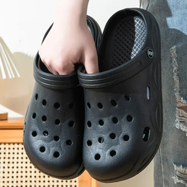 Summer Hollow Out Closed Toe Non-slip Sandals Soft Bottom SandalsMen Lightweight Thick-soled Garden Shoes - Image 6