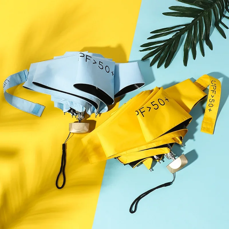 1Pc 55% Off Mini Sun Umbrella Pocket Rain Umbrella Vinyl Folding UV Ultraviolet Protection Sun Shade Pocket Parasol Capsule - Image 5