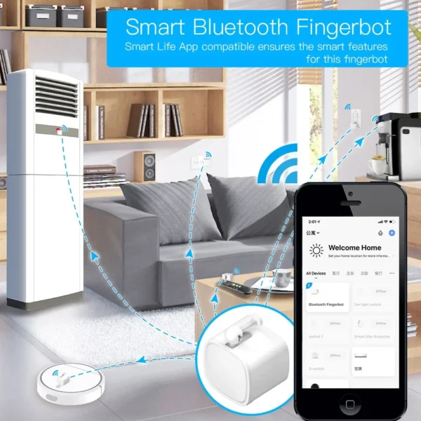 Tuya Bluetooth Smart Finger Robot Switch Button Pusher Bot Remoter APP Control Home Appliance Google Home Alexa Voice Assistant - Image 6