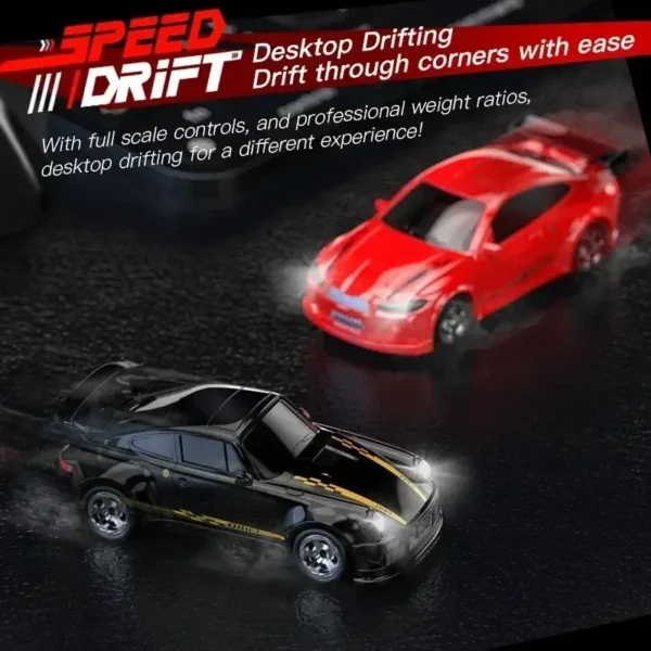 New 4WD 2.4GHZ RC Simulation Mini Drift Car Palm Racing Model Desktop Toys 1/64 Scale Remote Control Car Gift For Children Boys - Image 6