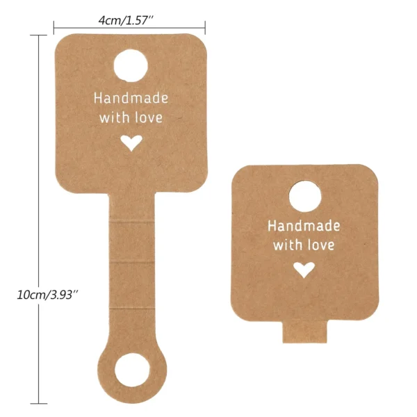 50pcs kraft paper jewelry display card, suitable for jewelry price sale, DIY jewelry display, bracelet display, necklace display - Image 6