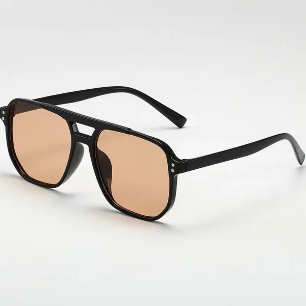Vintage Men Women Big Sunglasses Men Square Shades Brand Designer Unisex Sun Glasses Black Lense Male Female Sunglasses UV400 - Image 3