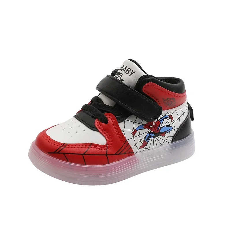 Disney Children's Led Light Shoes Fashion Aoger Spiderman Boys Sneakers Girls Cartton Casual Shoes Breathable Kids Sport Shoes - Image 6
