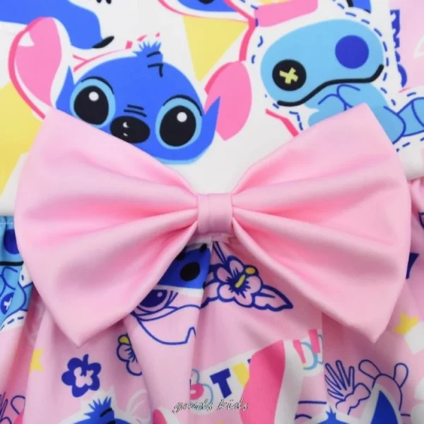 Spring Summer Girl Tutu Dress Lilo And Stitch Bow Kids Lavender Dress Wedding Bridesmaid Kids Clothes for Girls 2-10 Years Girls - Image 6