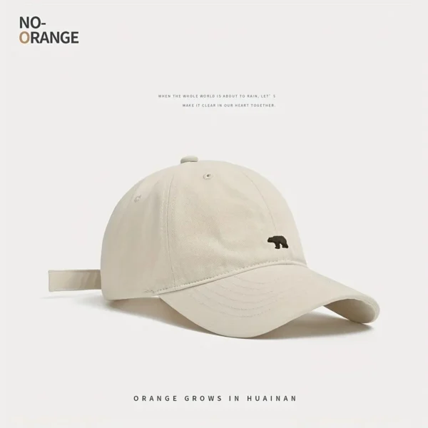 Stylish Bear Embroidered Baseball Cap Sun Protective Breathable Adjustable Ideal Casual Hat Men Women Unisex Baseball Cap - Image 6