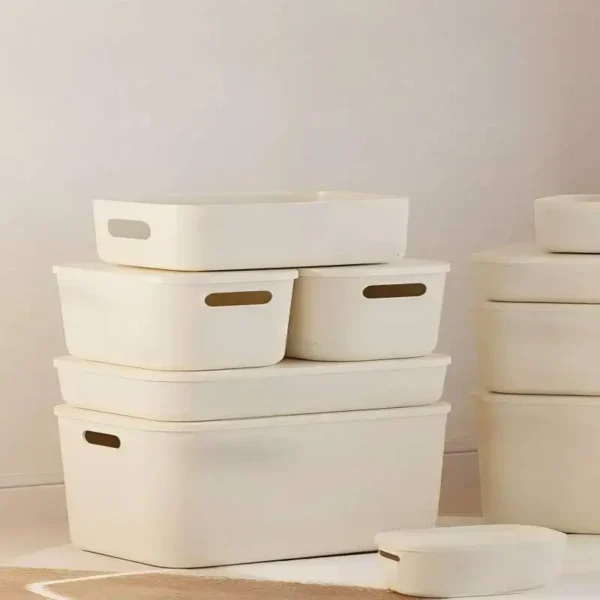 Ins Style Storage Box with Lid Dustproof Cosmetics Clothing Grocery Storage Bedroom Dormitory Storage Box Toy Storage - Image 6