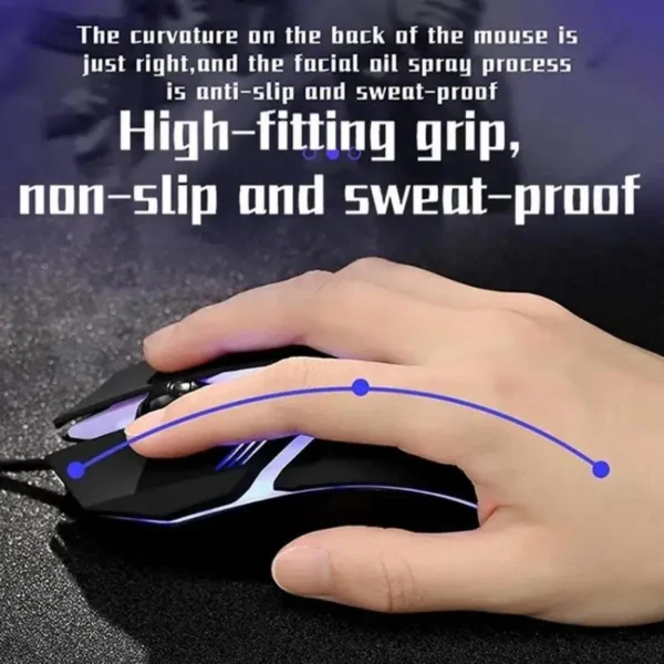 2025 Latest High Quality Ergonomic Design Gaming Mouse Desktop Computer Laptop USB Backlit Mouse Manufacturers Hot Sale - Image 3