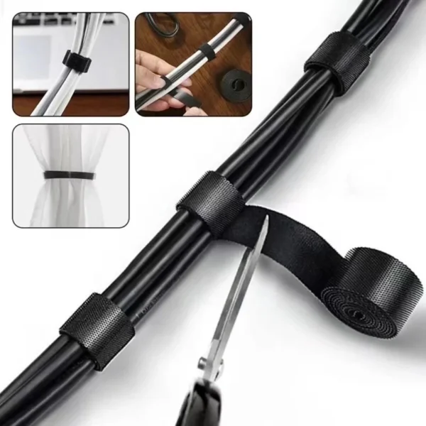 1/5M Cable Organizer Cable Management Wire Winder Tape Earphone Mouse Cord Management Ties Protector For iPhone Xiaomi Samsung - Image 3