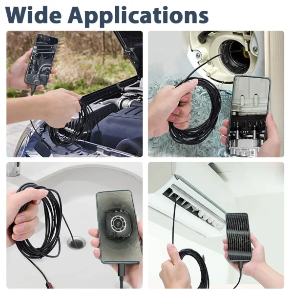 KERUI 2MP Single/Dual Lens Endoscope Camera Android Mini Inspection Camera for Iphone Waterproof Pipeline Borescope Type C IOS - Image 5