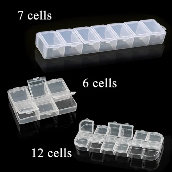 Transparent Plastic Storage Jewelry Box Compartment Adjustable Container For Beads Earring Box For Jewelry Rectangle Box Case - Image 4