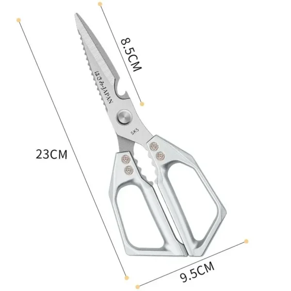 1pc Heavy-Duty Kitchen Scissors Stainless Steel Multi-Purpose Shears for Meat and Roast Cutting Household Cooking Food Scissors - Image 6