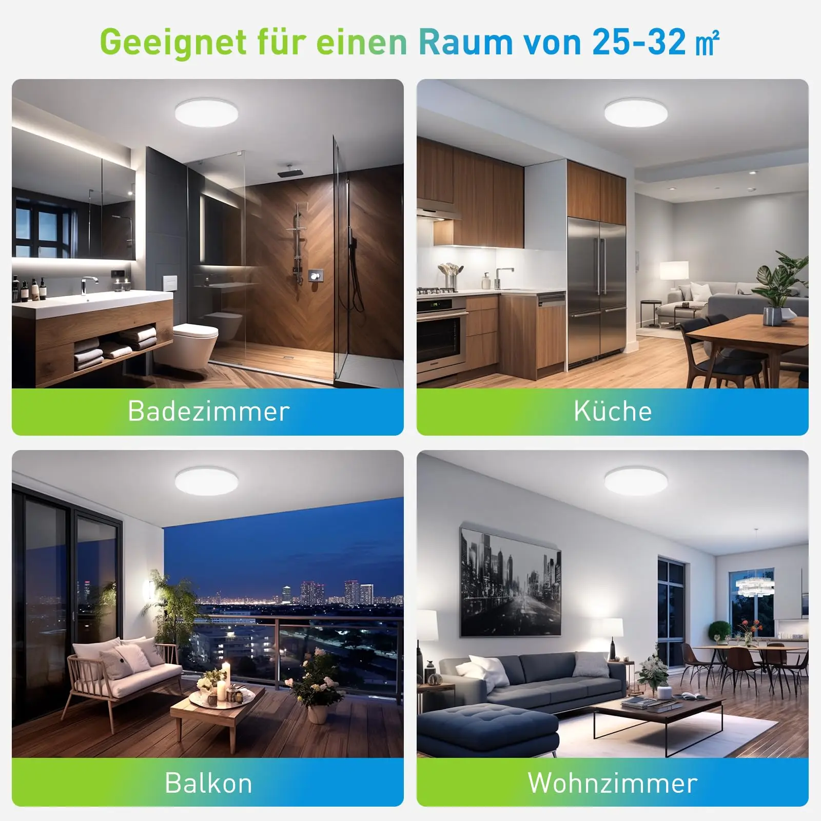 Round LED Ceiling Light Modern Home Decorative Ceiling Lighting Fixture 18/24/36/48W Living Room Bedroom Indoor Kitchen Lighting - Image 3