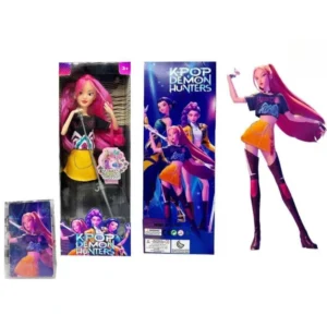 Kpop Demon Hunters Toy Figure Derpys Tiger Rumi Mira ZoeySussywithTheme Song and Colorful Lights Perfect Christmas Gift for Fans